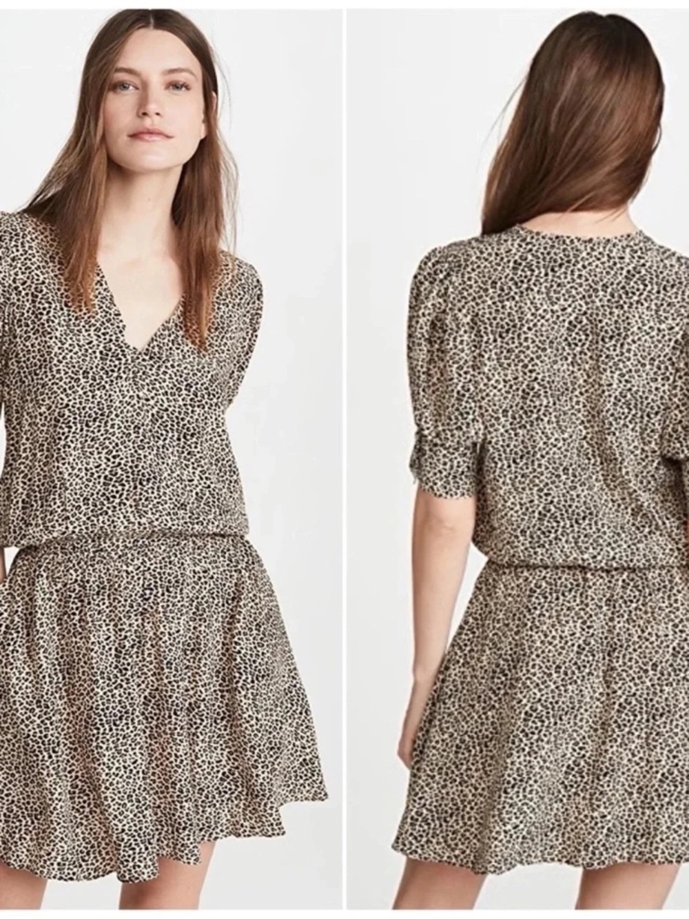 Zadig & Voltaire Russel Print Leo Dress Leopard Print Mini Dress XS